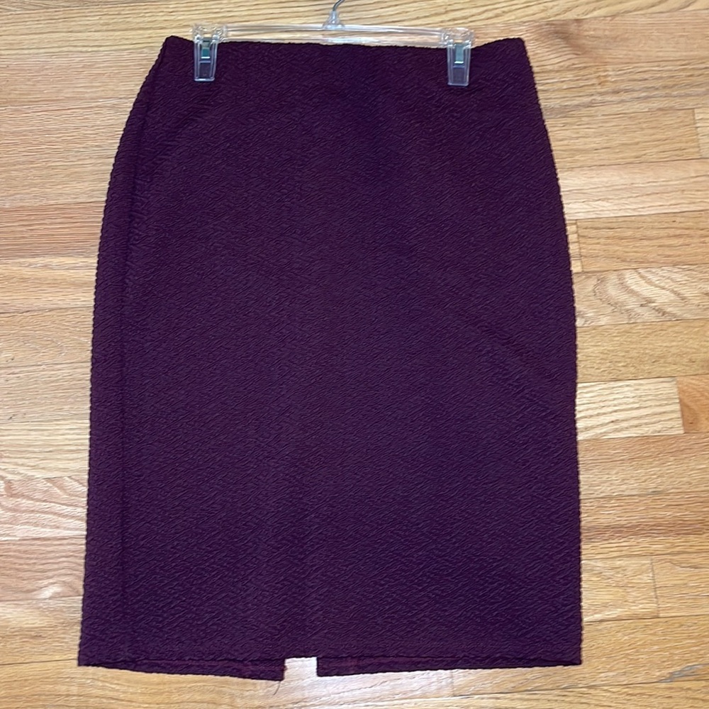 Plum colored with zigzag pattern